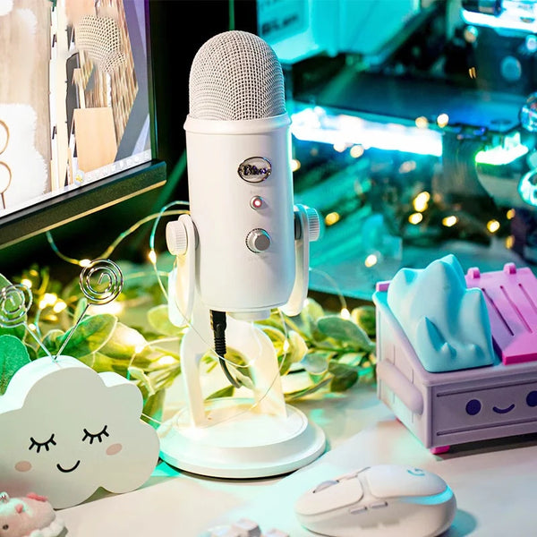 Logitech Blue Yeti Condenser Microphone Professional Microphone Karaoke Recording Computer Mobile Game Live Broadcast Blue Yeti