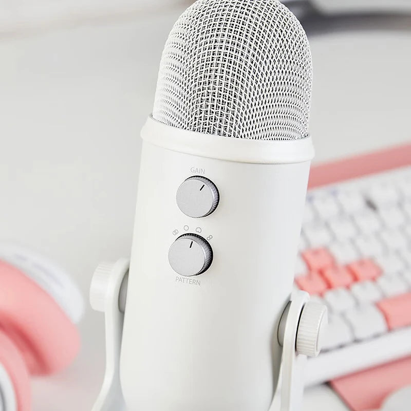 Logitech Blue Yeti Condenser Microphone Professional Microphone Karaoke Recording Computer Mobile Game Live Broadcast Blue Yeti